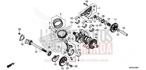 VILEBREQUIN/PISTON CRF1000AK de 2019